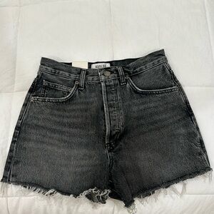 Agolde black dee shorts